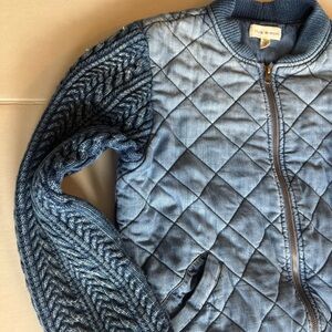 Cloth and Stone for Anthropologie
Softest Quilted denim jacket with knit sleeves